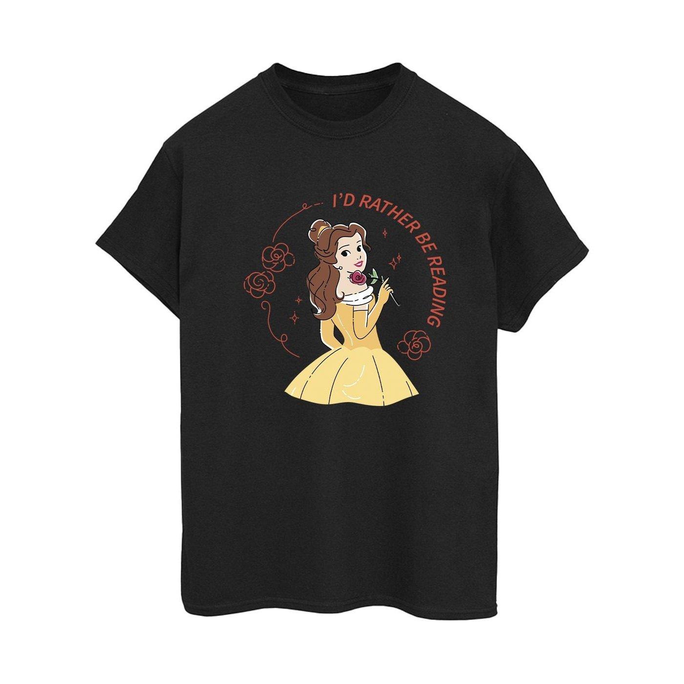 Beauty And The Beast I'd Rather Be Reading Tshirt Damen Schwarz M von Disney