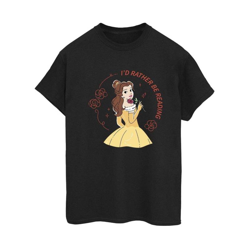 Beauty And The Beast I'd Rather Be Reading Tshirt Damen Schwarz M von Disney