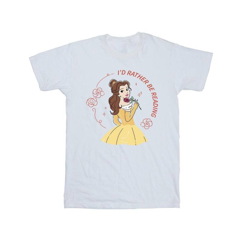 Beauty And The Beast I'd Rather Be Reading Tshirt Herren Weiss 5XL von Disney