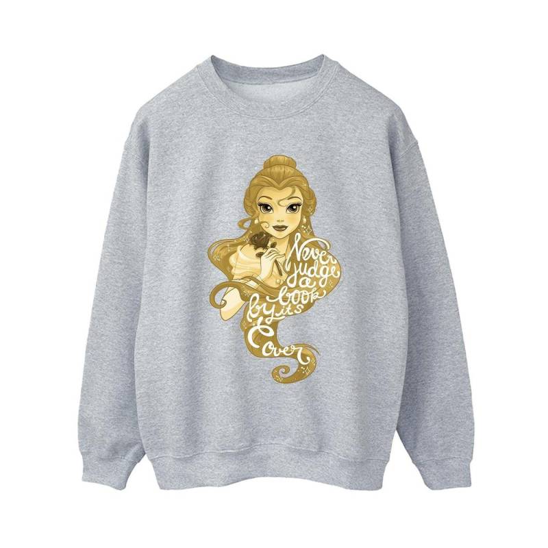 Disney - Beauty And The Beast Never Judge Sweatshirt, für Damen, Grau, Größe S von Disney