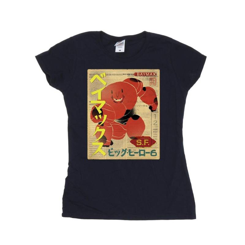 Big Hero 6 Baymax Baymax Newspaper Tshirt Damen Marine L von Disney