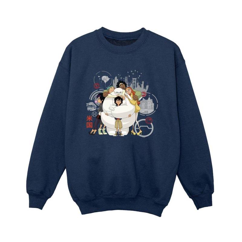 Big Hero 6 Baymax Group Hug Sweatshirt Unisex Marine 128 von Disney