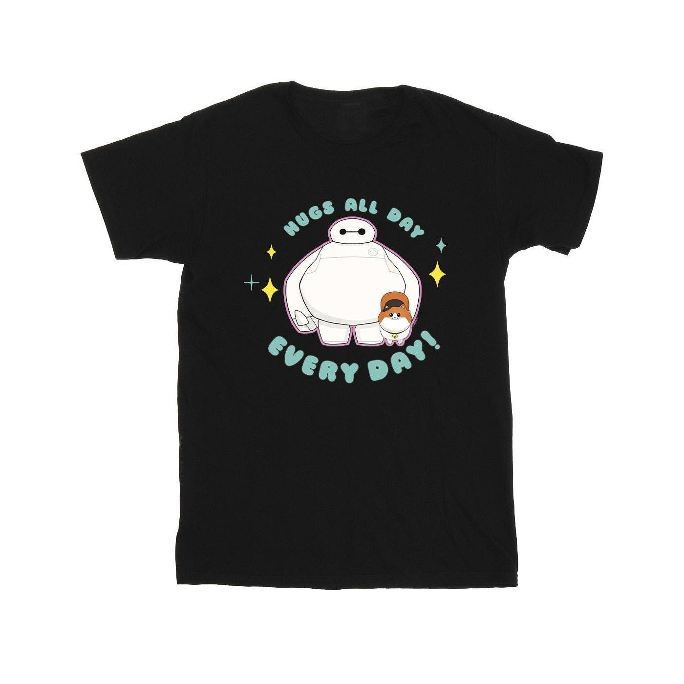 Big Hero 6 Baymax Hugs Everyday Tshirt Herren Schwarz 3XL von Disney