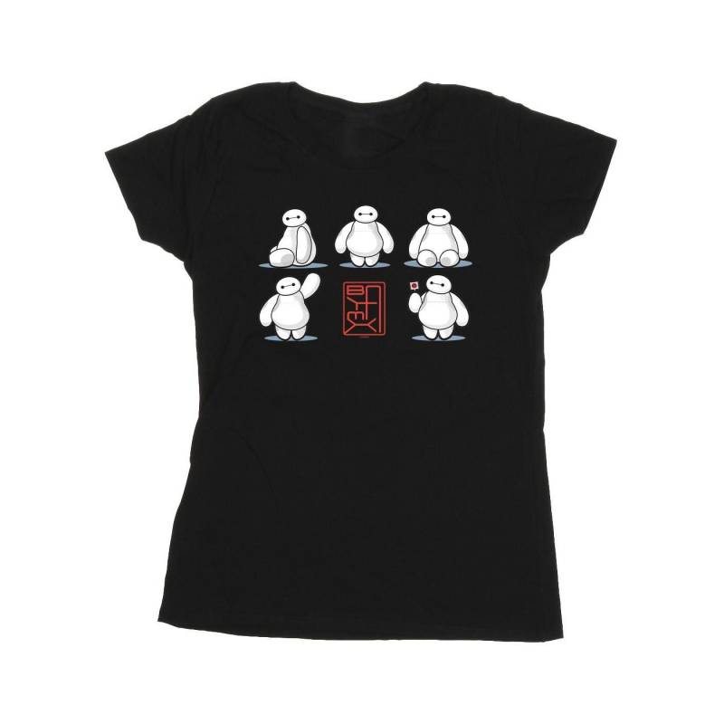 Big Hero 6 Baymax Many Poses Tshirt Damen Schwarz S von Disney