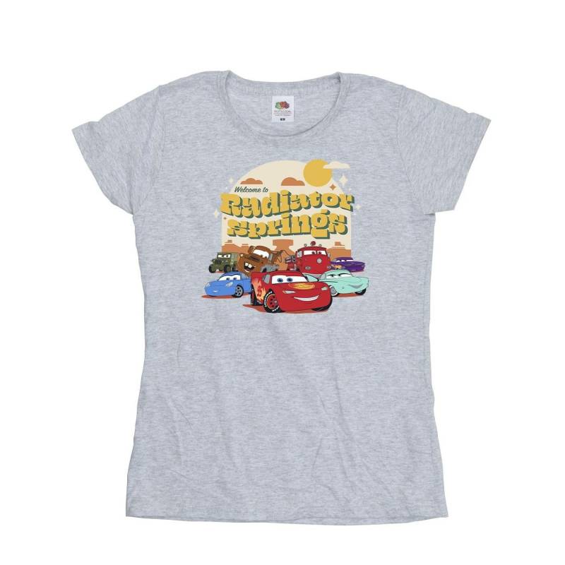 Cars Radiator Springs Group Tshirt Damen Grau XXL von Disney