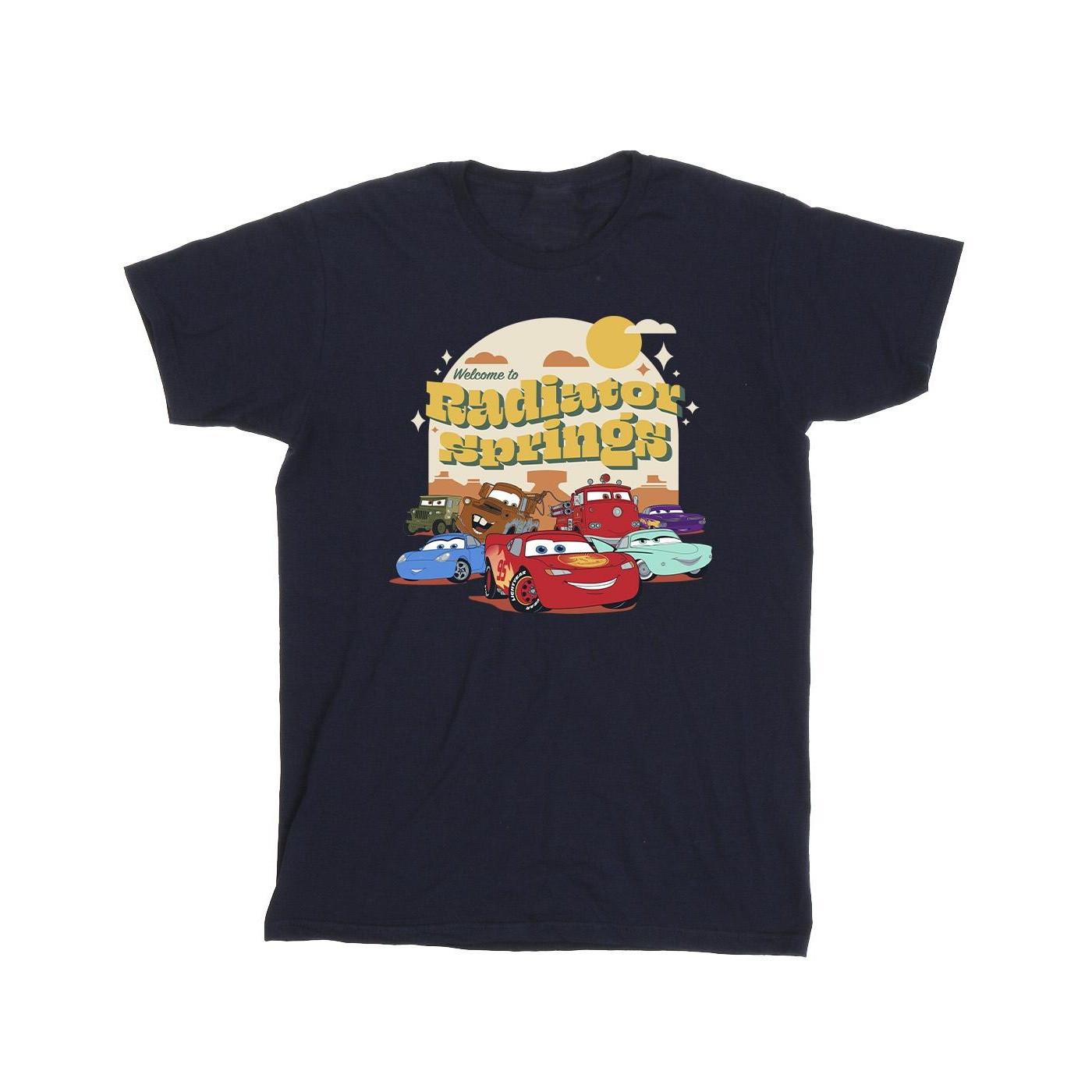 Cars Radiator Springs Group Tshirt Herren Marine XL von Disney