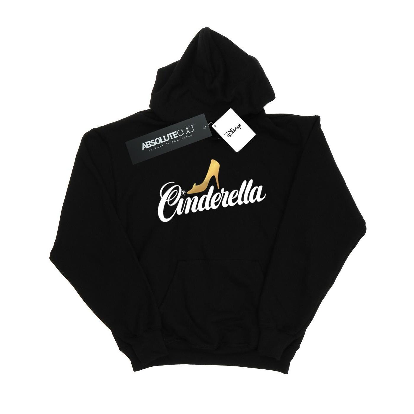 Cinderella Shoe Logo Kapuzenpullover Mädchen Schwarz 104 von Disney