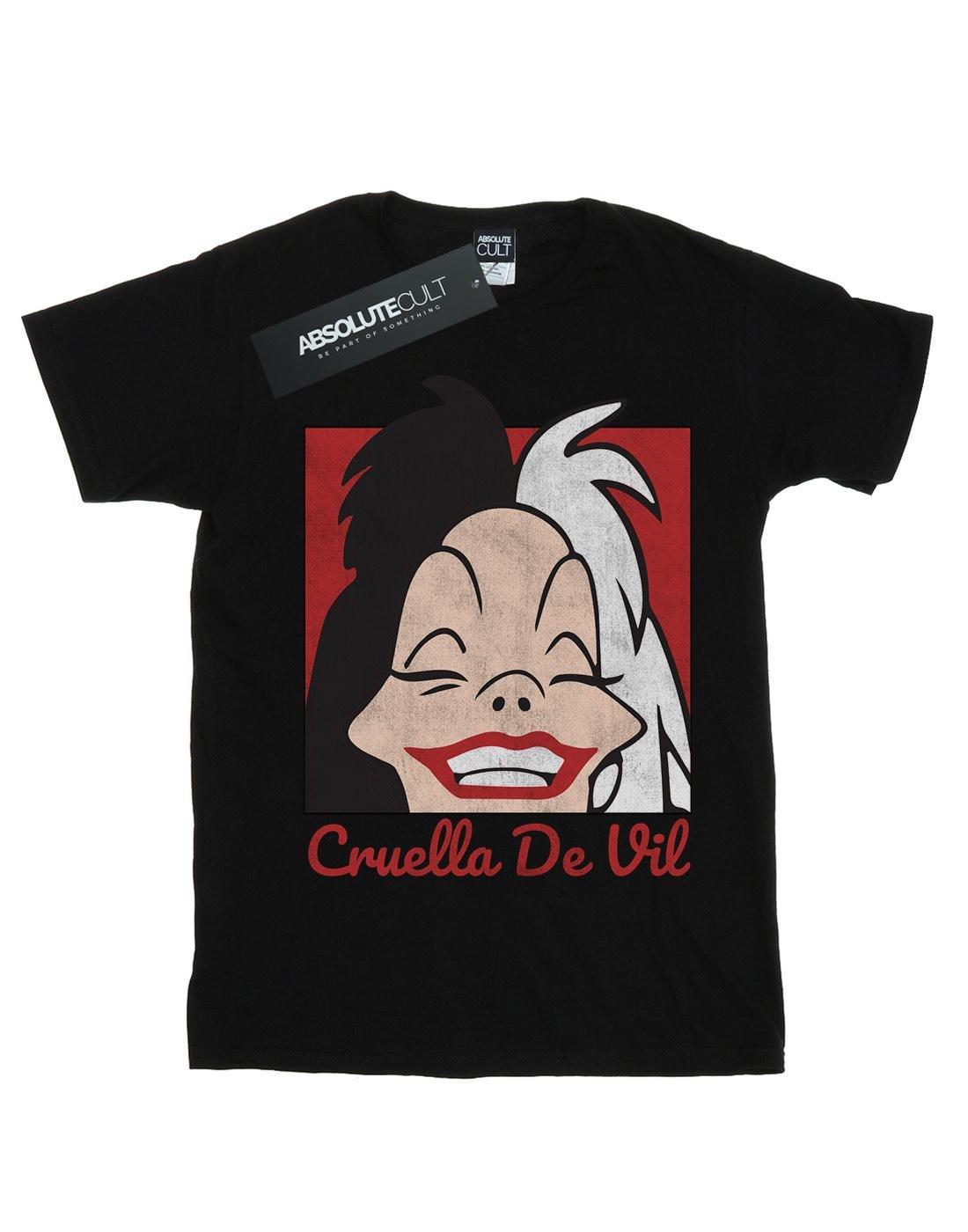 Cruella De Vil Cropped Head Tshirt Damen Schwarz M von Disney