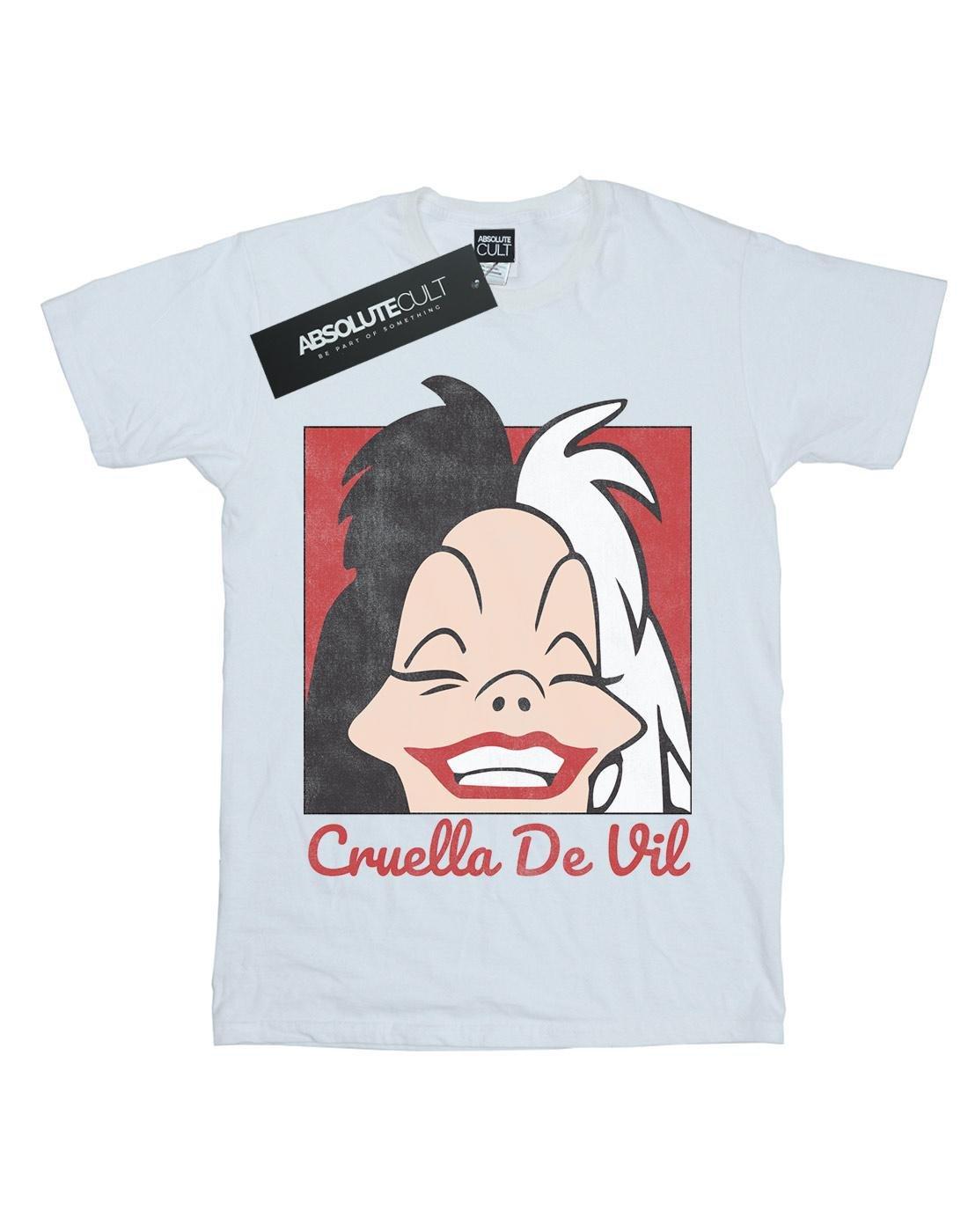 Cruella De Vil Cropped Head Tshirt Damen Weiss L von Disney