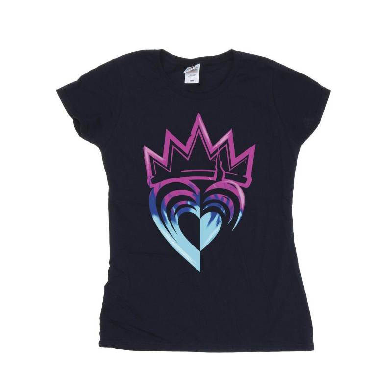 Descendants Pink Crown Tshirt Damen Marine L von Disney