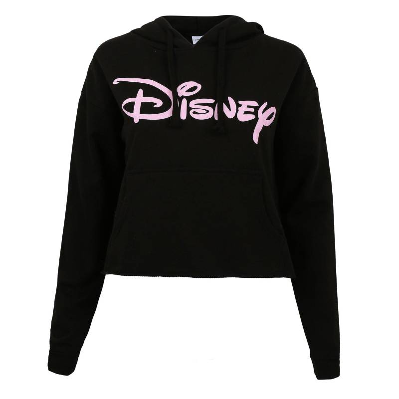 Kurzes Hoodie Logo Damen Schwarz L von Disney