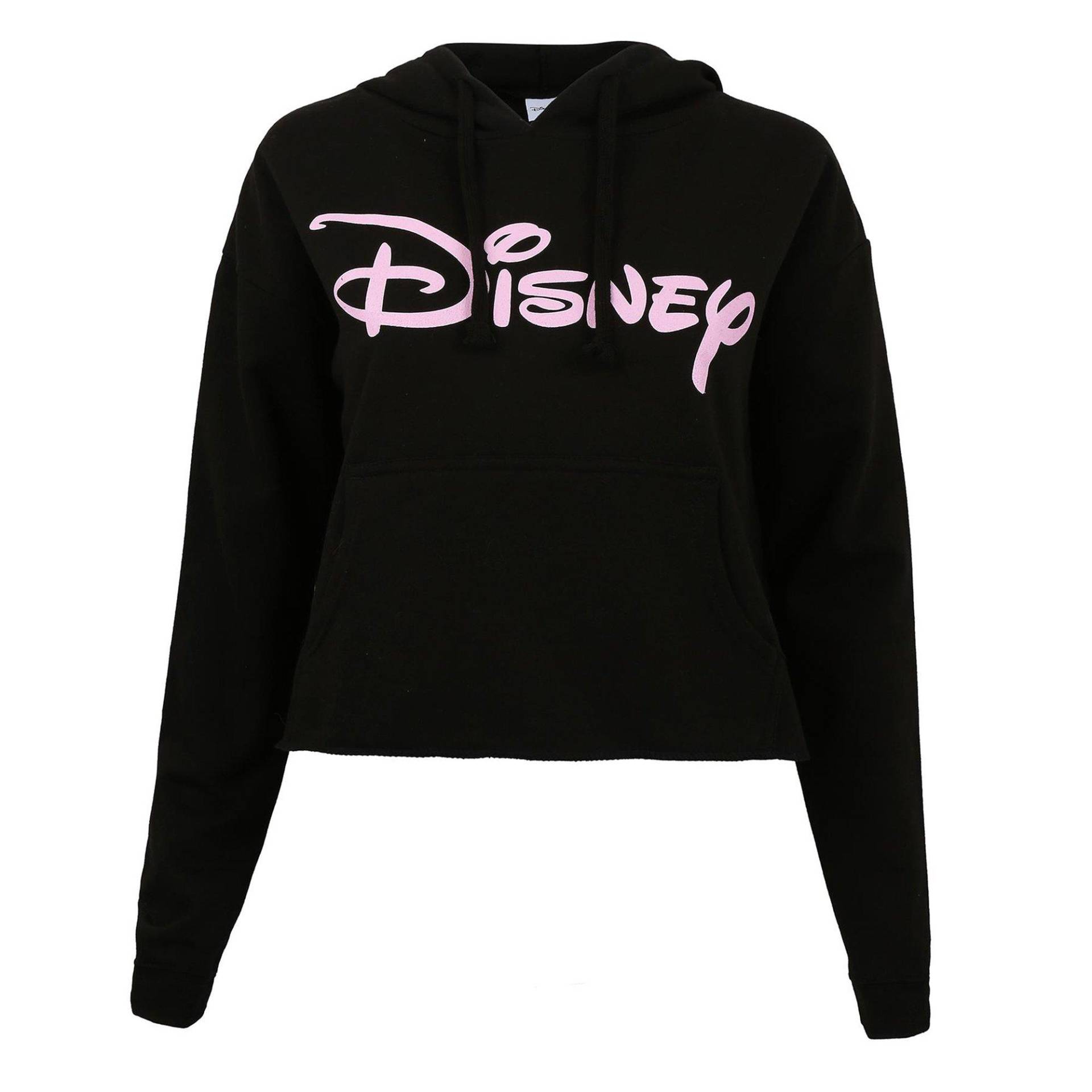 Kurzes Hoodie Logo Damen Schwarz XL von Disney