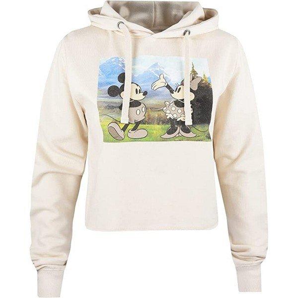 Kurzes Hoodie Damen Beige S von Disney