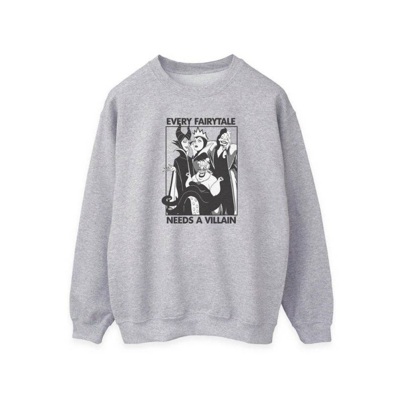 Every Fairy Tale Needs A Villain Sweatshirt Damen Grau L von Disney