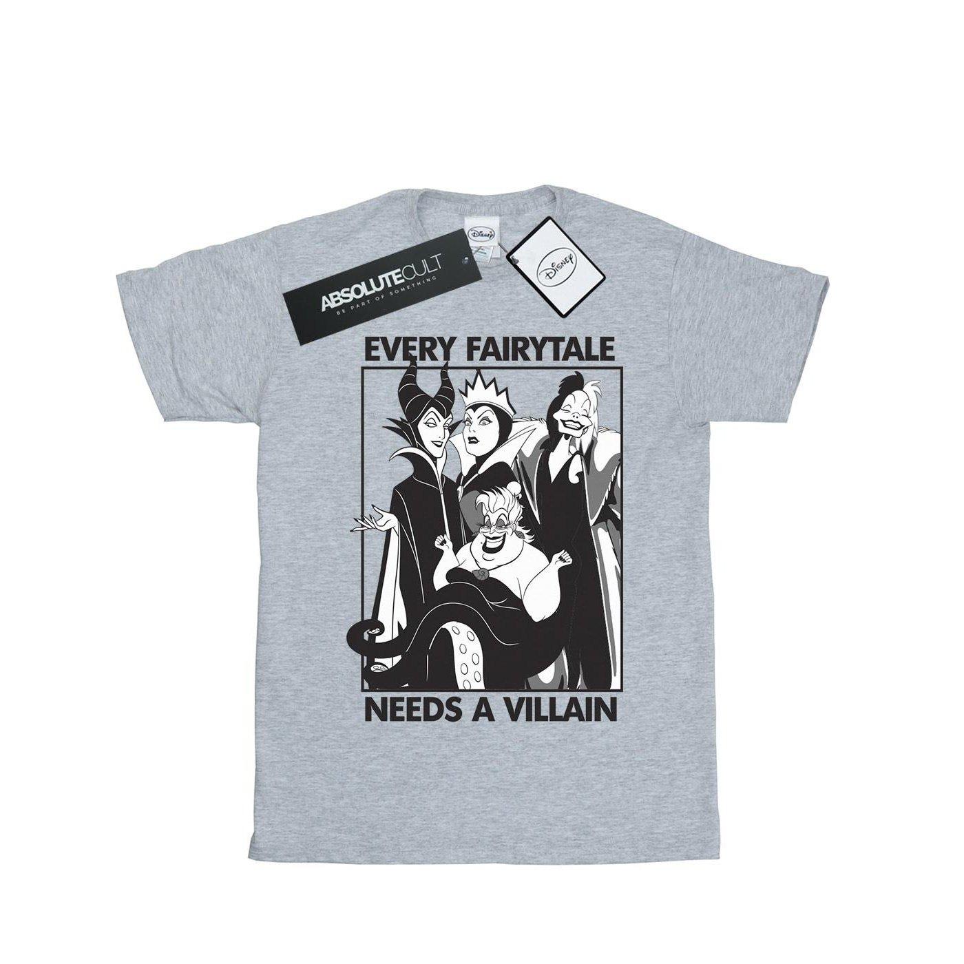 Every Fairy Tale Needs A Villain Tshirt Unisex Grau 152-158 von Disney