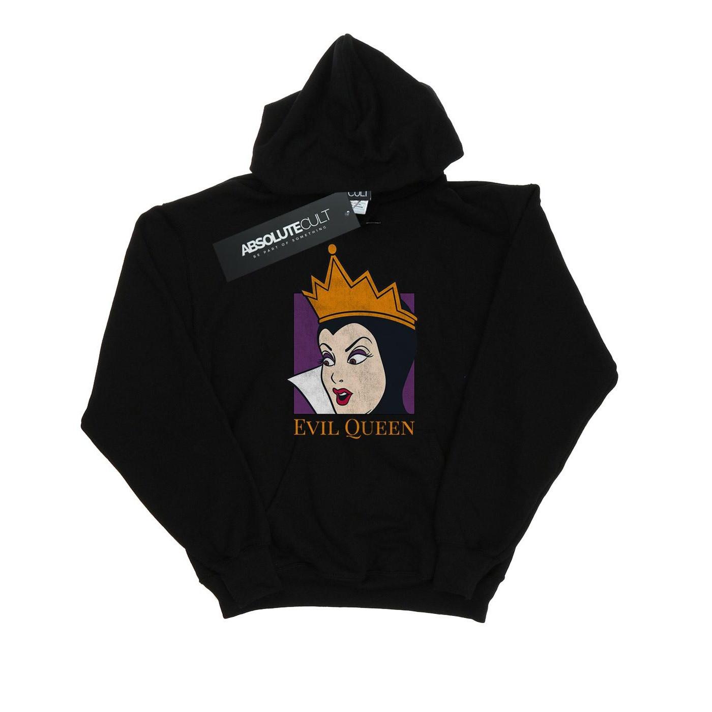 Evil Queen Cropped Head Kapuzenpullover Unisex Schwarz 140/146 von Disney