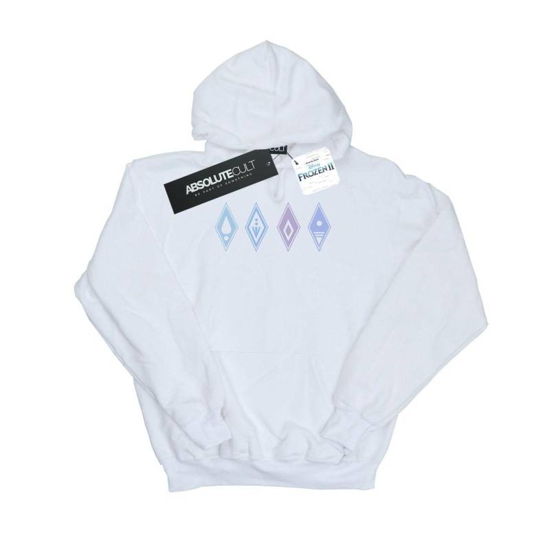 Frozen 2 Elements Symbols Kapuzenpullover Jungen Weiss 104 von Disney