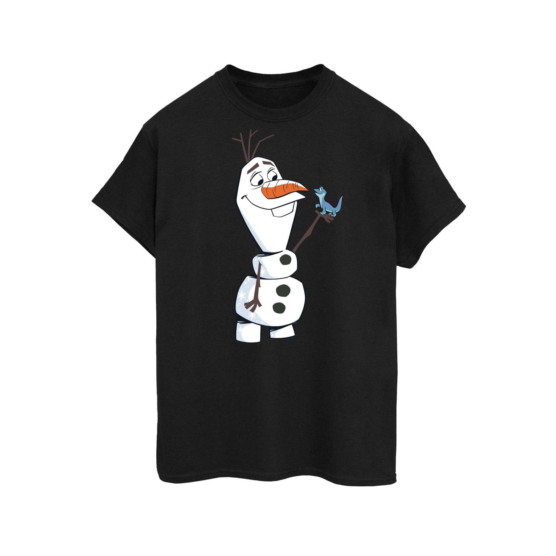 Frozen 2 Olaf And Salamander Tshirt Damen Schwarz XL von Disney