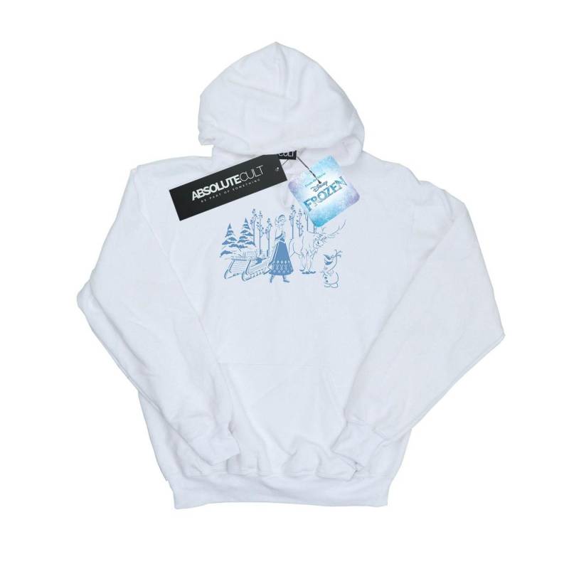 Frozen Anna Sven And Olaf Kapuzenpullover Jungen Weiss 116 von Disney