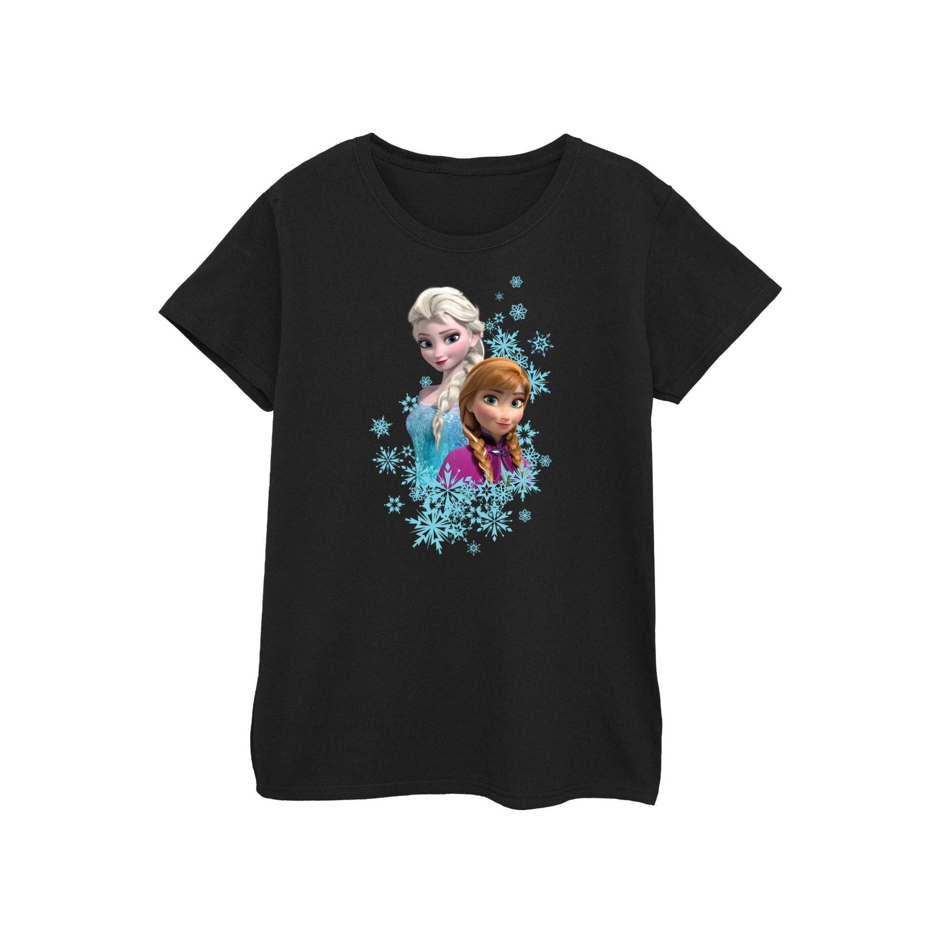 Frozen Elsa And Anna Sisters Tshirt Damen Schwarz XL von Disney