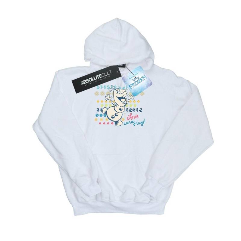 Frozen I Love Warm Hugs Kapuzenpullover Jungen Weiss 152-158 von Disney