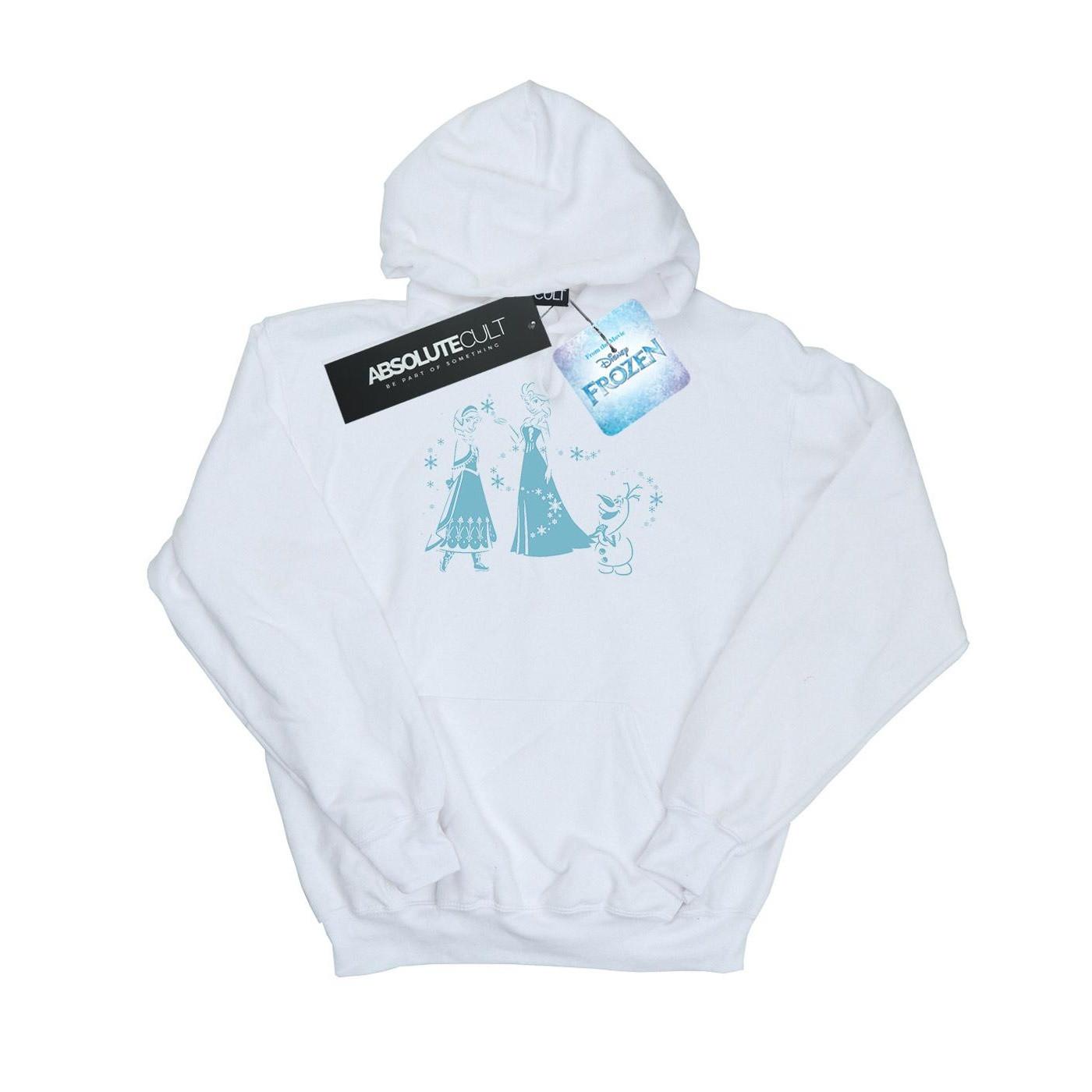 Frozen Magic Snowflakes Kapuzenpullover Jungen Weiss 116 von Disney