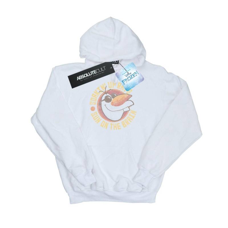 Frozen Olaf Sun On The Brain Kapuzenpullover Unisex Weiss 128 von Disney