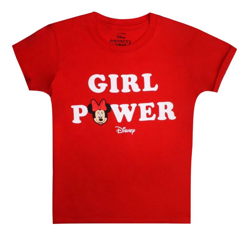 Girl Power Tshirt Mädchen Rot Bunt 128 von Disney