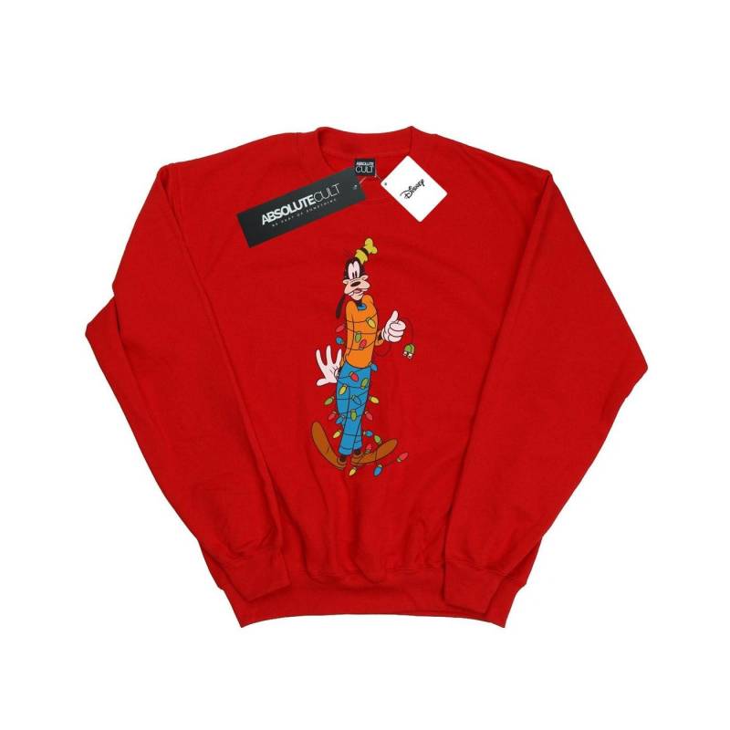 Goofy Christmas Lights Sweatshirt Herren Rot Bunt M von Disney