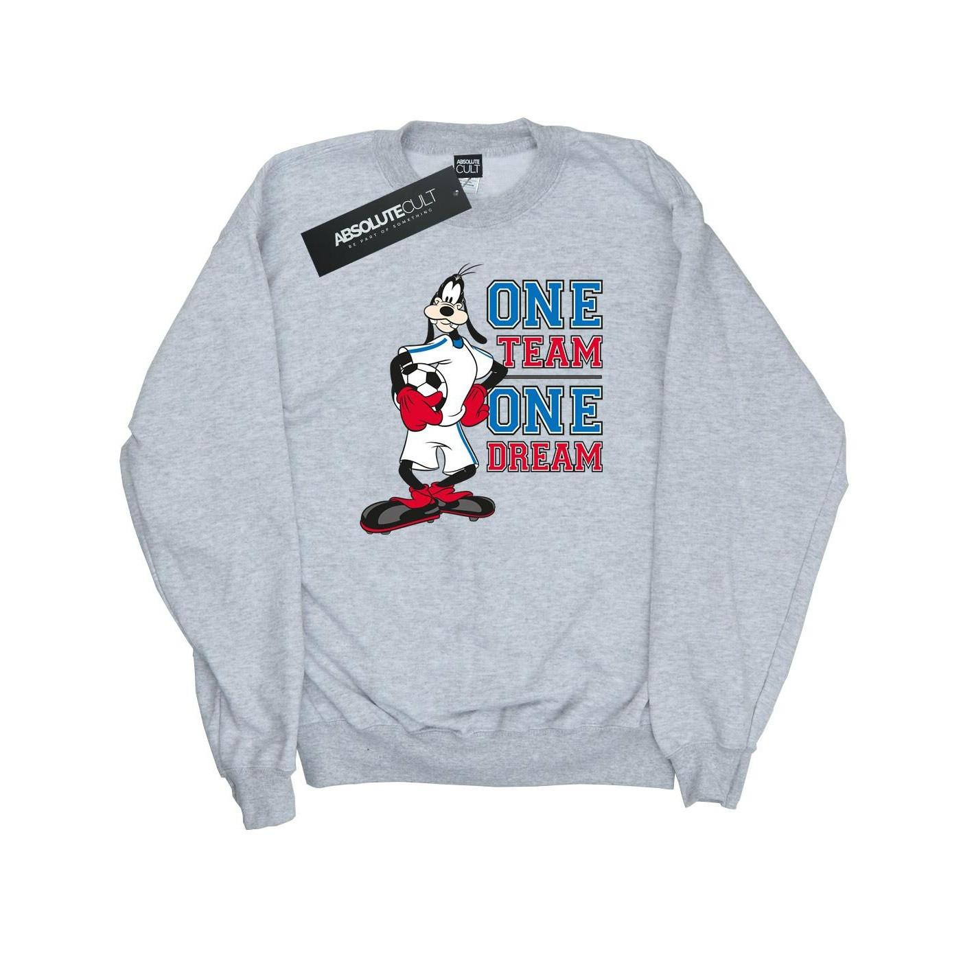 Disney - One Team Dream Sweatshirt, für Damen, Grau, Größe XXL von Disney