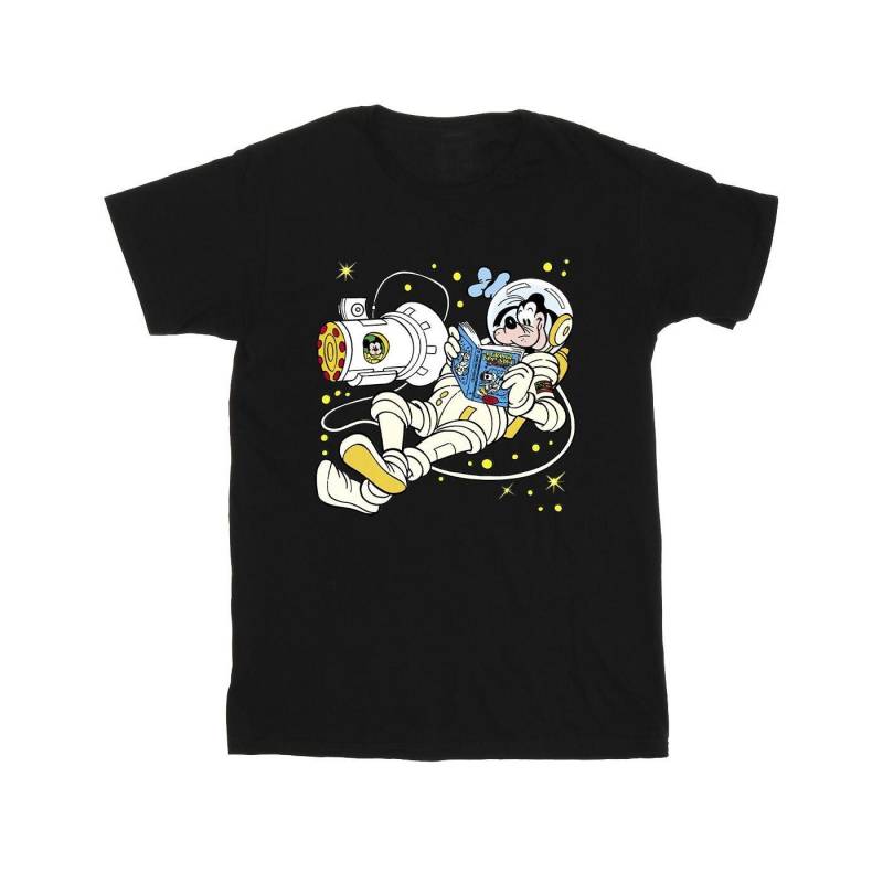 Goofy Reading In Space Tshirt Herren Schwarz 3XL von Disney