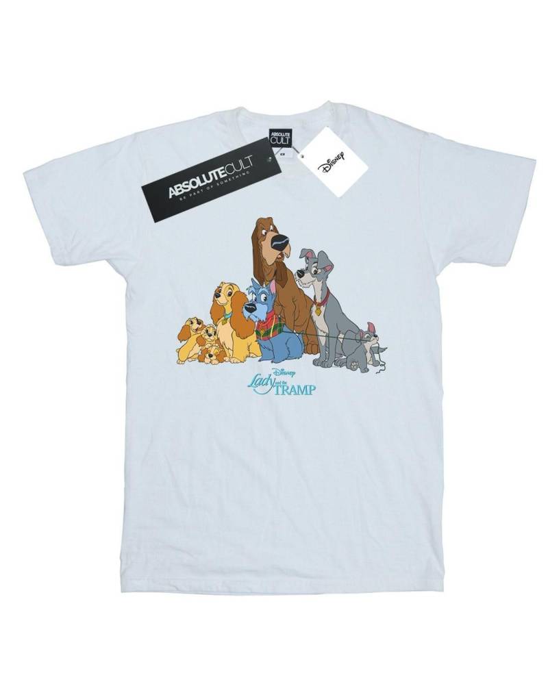 Lady And The Tramp Classic Group Tshirt Damen Weiss S von Disney