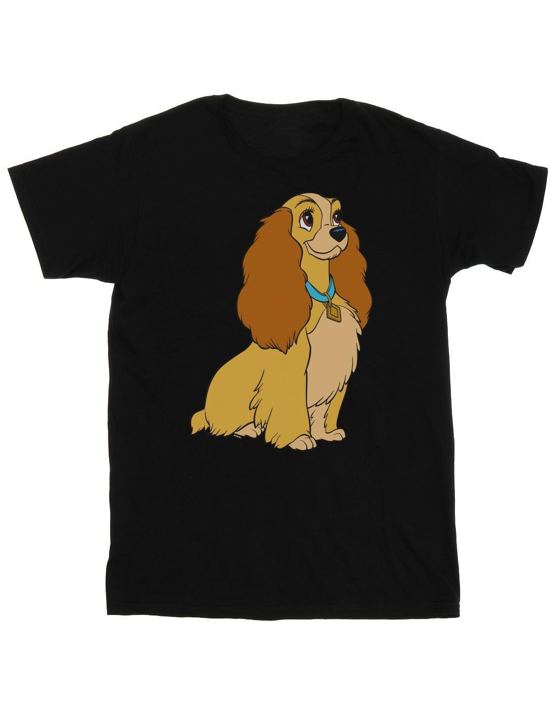 Lady And The Tramp Lady Spaghetti Heart Tshirt Damen Schwarz 3XL von Disney