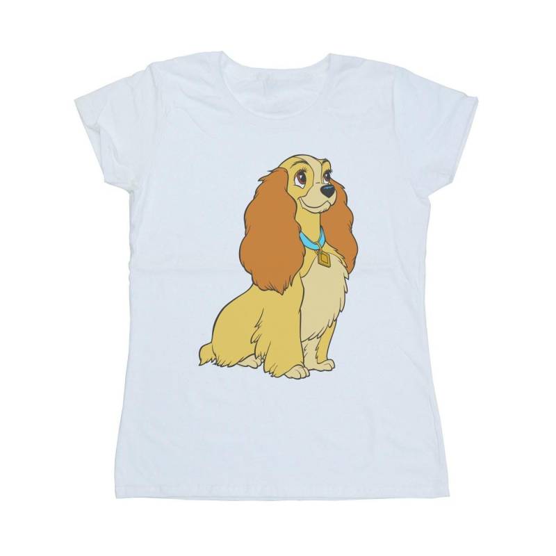 Lady And The Tramp Lady Spaghetti Heart Tshirt Damen Weiss L von Disney