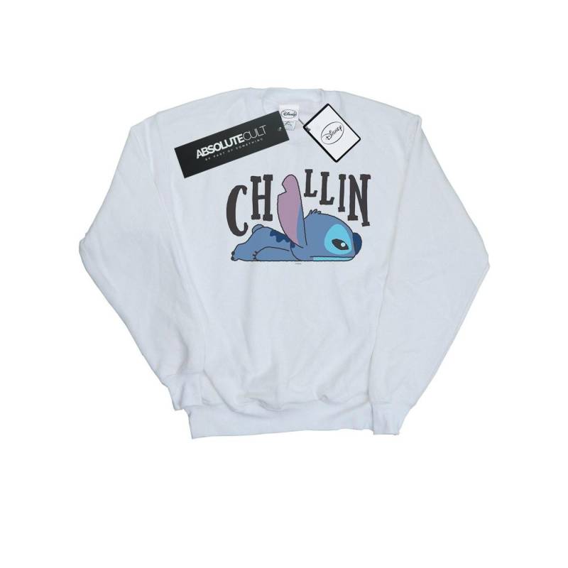 Lilo And Stitch Chillin Sweatshirt Damen Weiss XXL von Disney