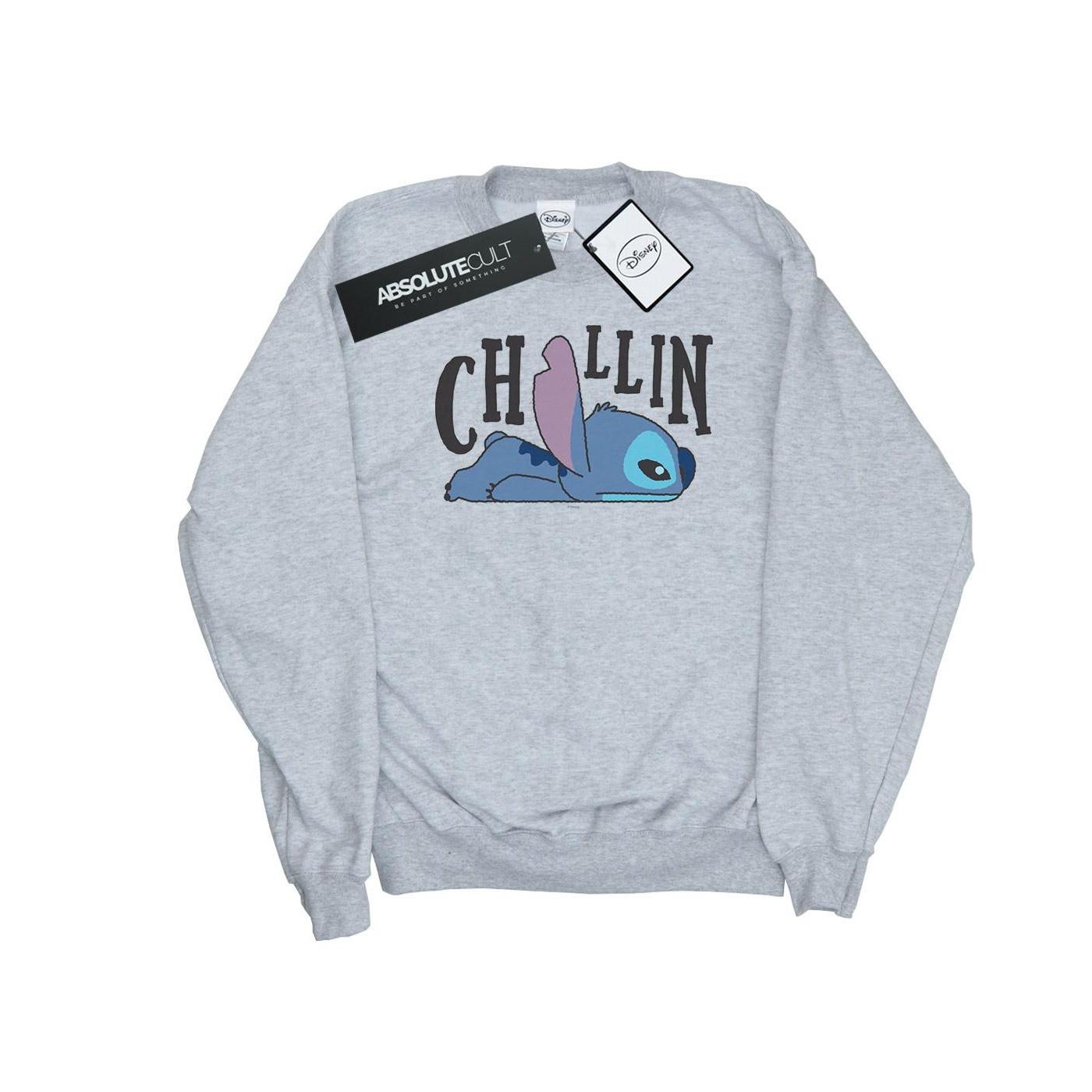 Lilo And Stitch Chillin Sweatshirt Jungen Grau 128 von Disney