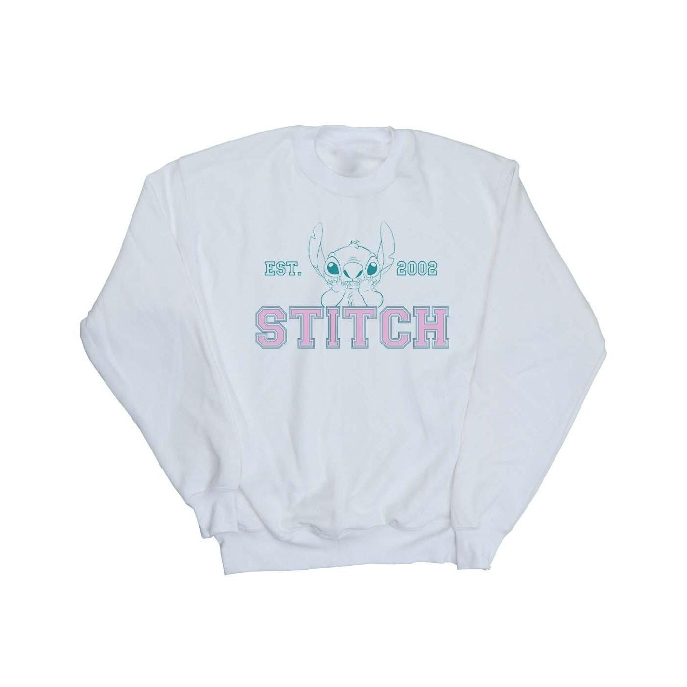 Lilo And Stitch Collegial Pastel Sweatshirt Jungen Weiss 128 von Disney