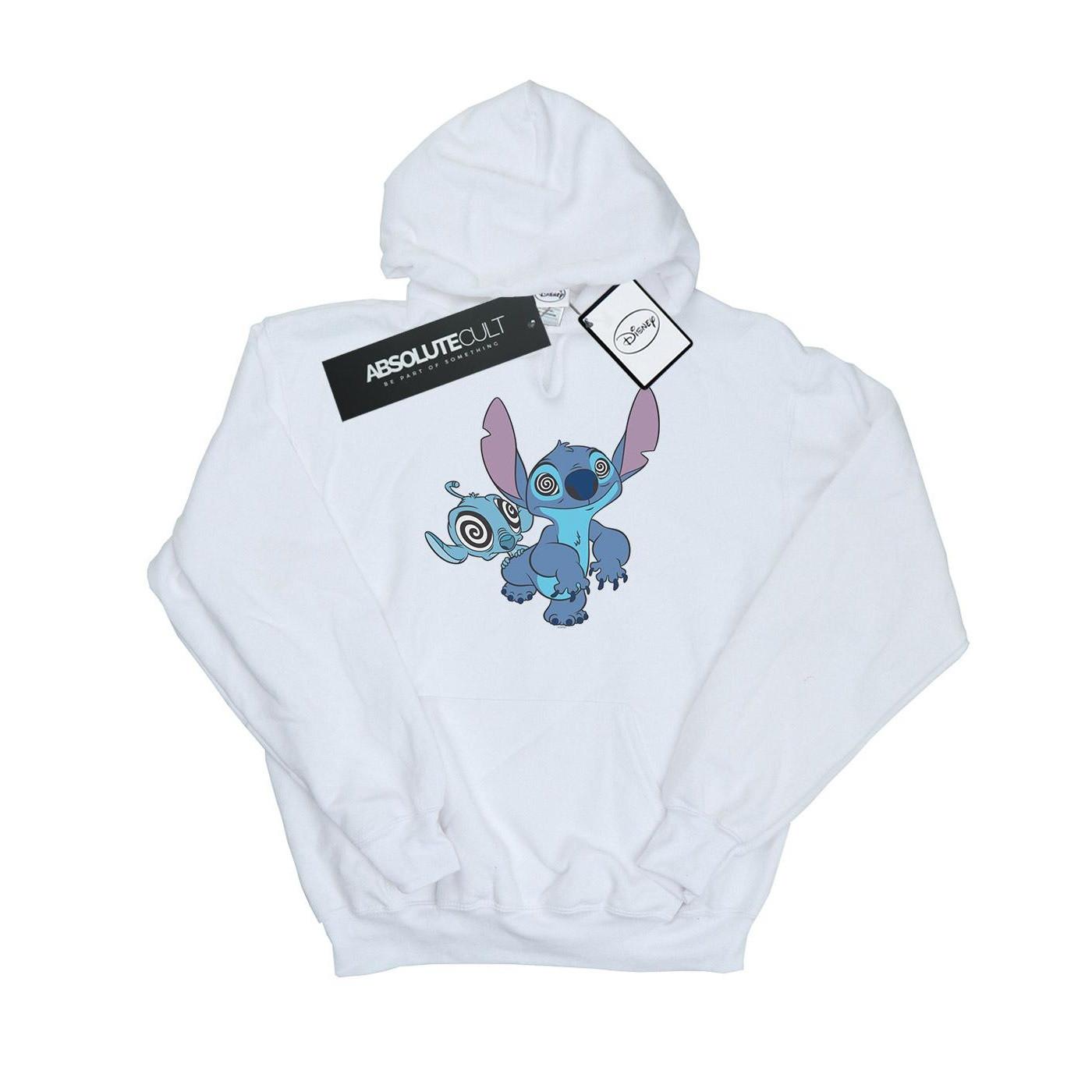 Lilo And Stitch Hypnotized Kapuzenpullover Damen Weiss XL von Disney