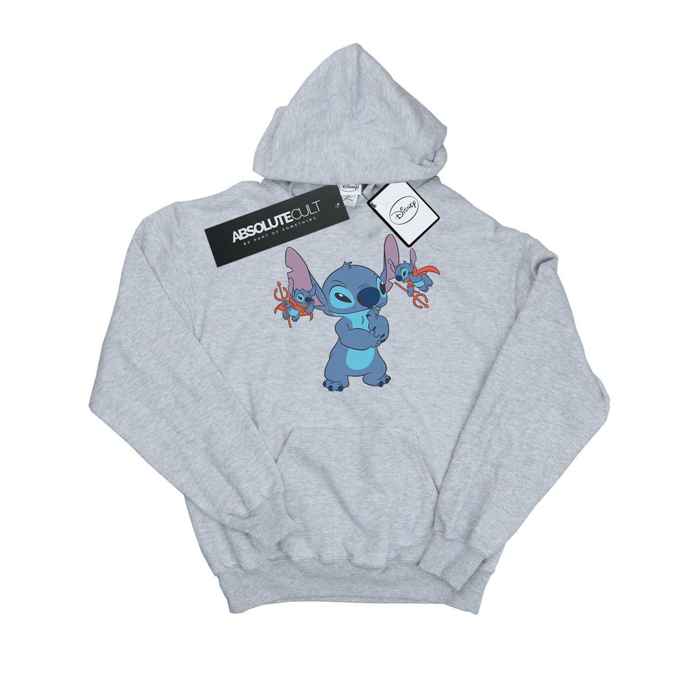 Lilo And Stitch Little Devils Kapuzenpullover Mädchen Grau 116 von Disney