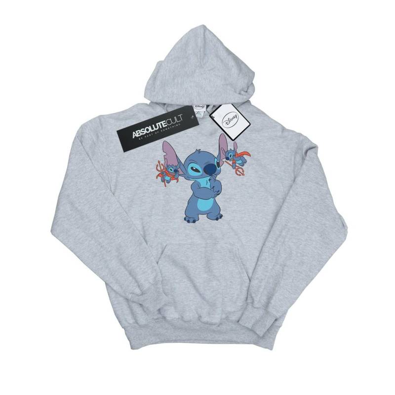 Lilo And Stitch Little Devils Kapuzenpullover Mädchen Grau 128 von Disney