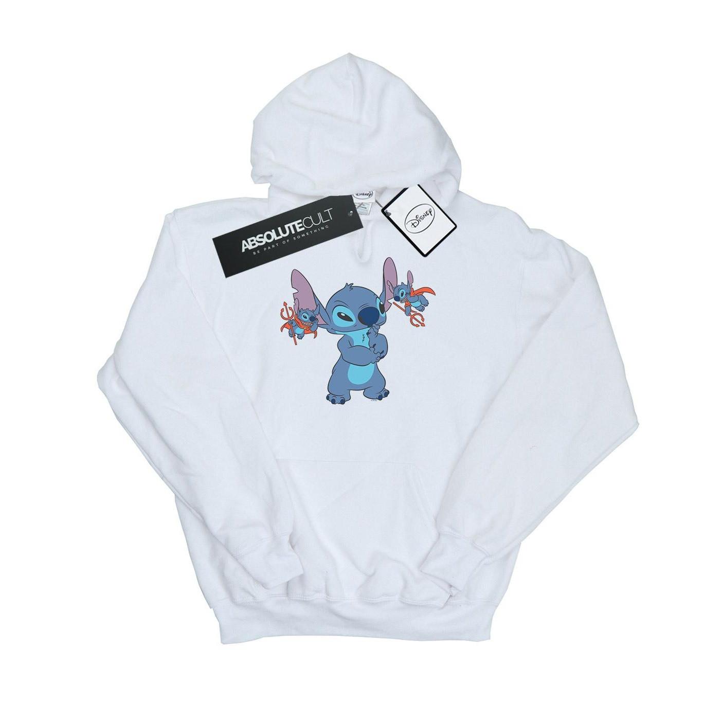 Lilo And Stitch Little Devils Kapuzenpullover Mädchen Weiss 116 von Disney