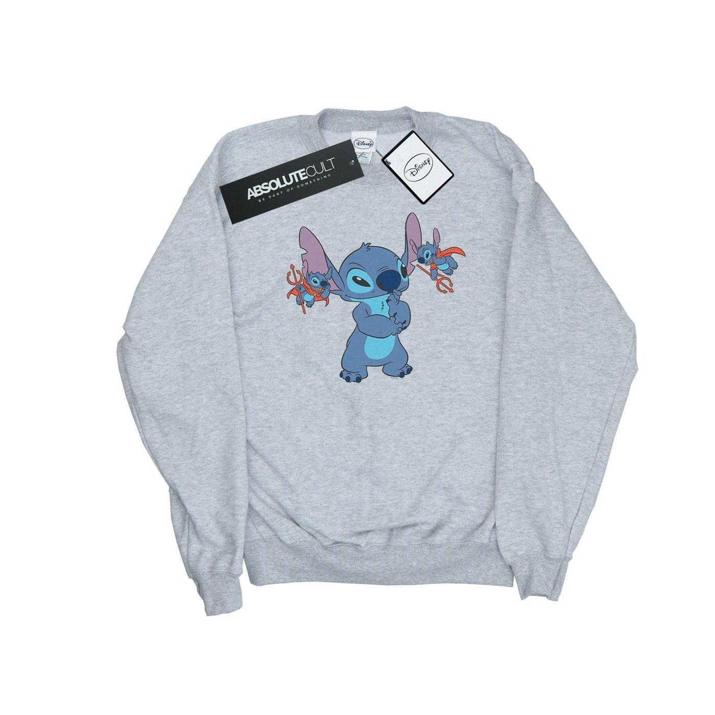 Lilo And Stitch Little Devils Sweatshirt Herren Grau L von Disney