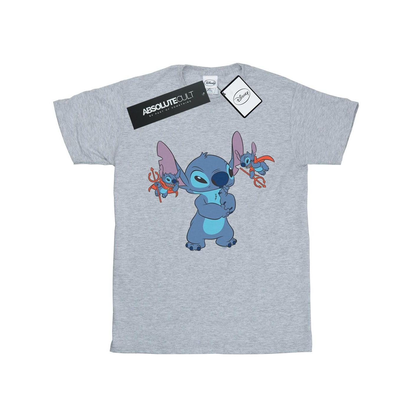 Lilo And Stitch Little Devils Tshirt Unisex Grau 140/146 von Disney