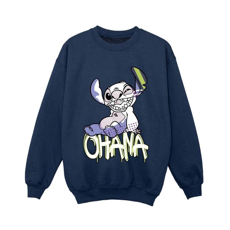 Lilo And Stitch Ohana Graffiti Sweatshirt Jungen Marine 116 von Disney