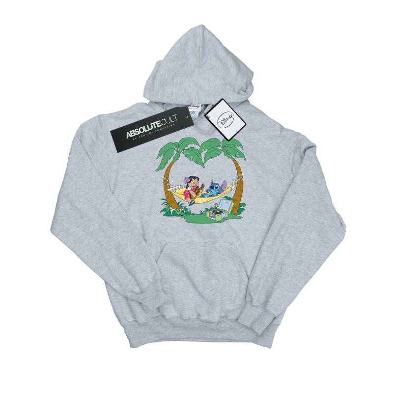 Lilo And Stitch Play Some Music Kapuzenpullover Jungen Grau 140/146 von Disney