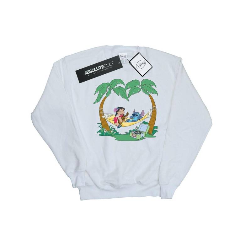 Lilo And Stitch Play Some Music Sweatshirt Jungen Weiss 152-158 von Disney