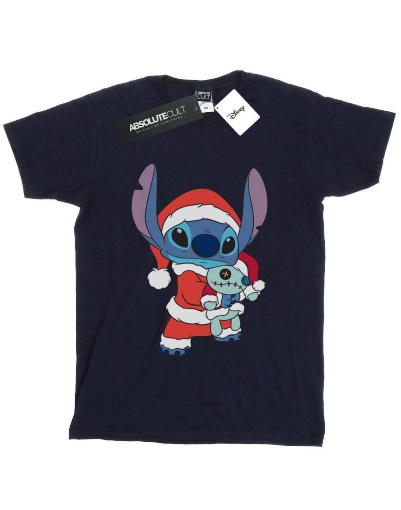 Lilo And Stitch Stitch Christmas Tshirt Damen Marine 3XL von Disney