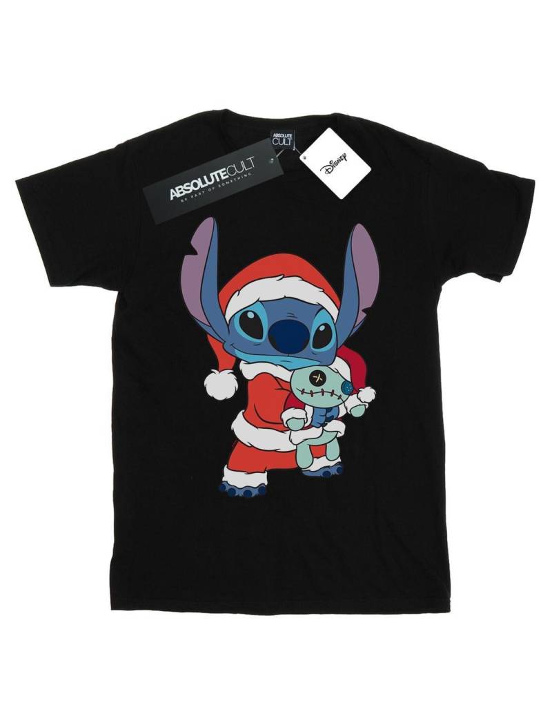 Lilo And Stitch Stitch Christmas Tshirt Damen Schwarz 3XL von Disney