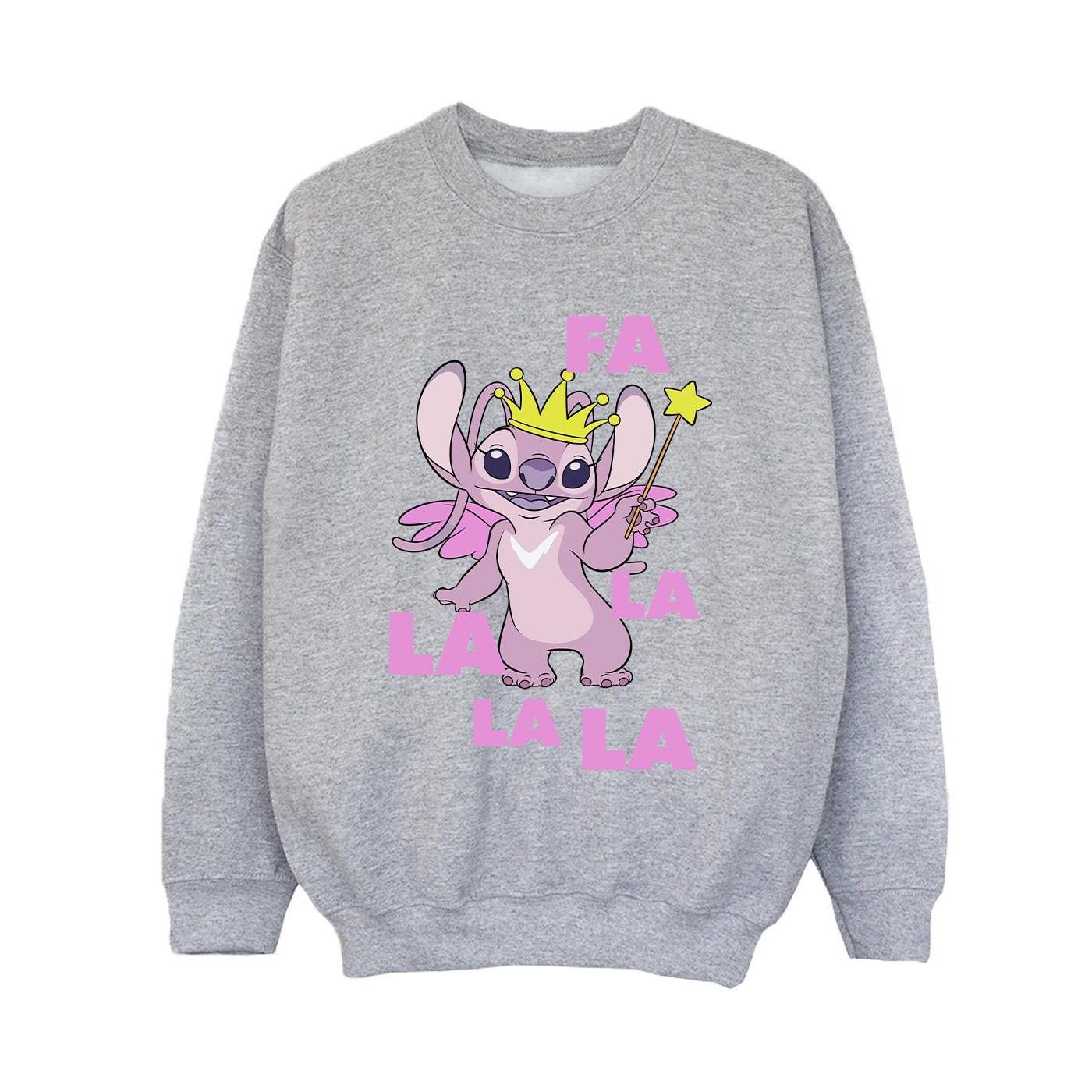 Lilo & Stitch Angel Fa La La Sweatshirt Jungen Grau 104 von Disney