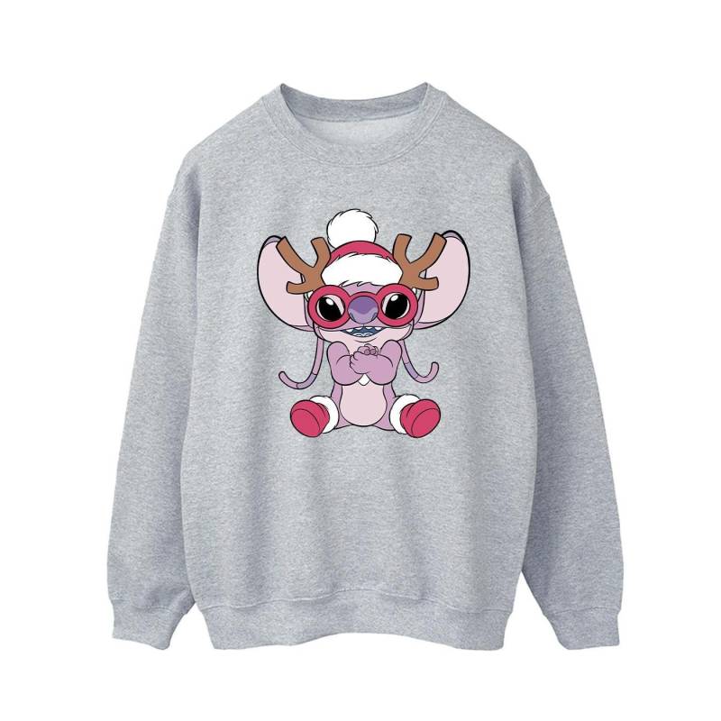 Lilo & Stitch Angel Reindeer Sweatshirt Herren Grau M von Disney